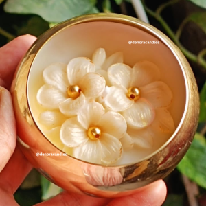 Brass Small Bowl Flower Candle